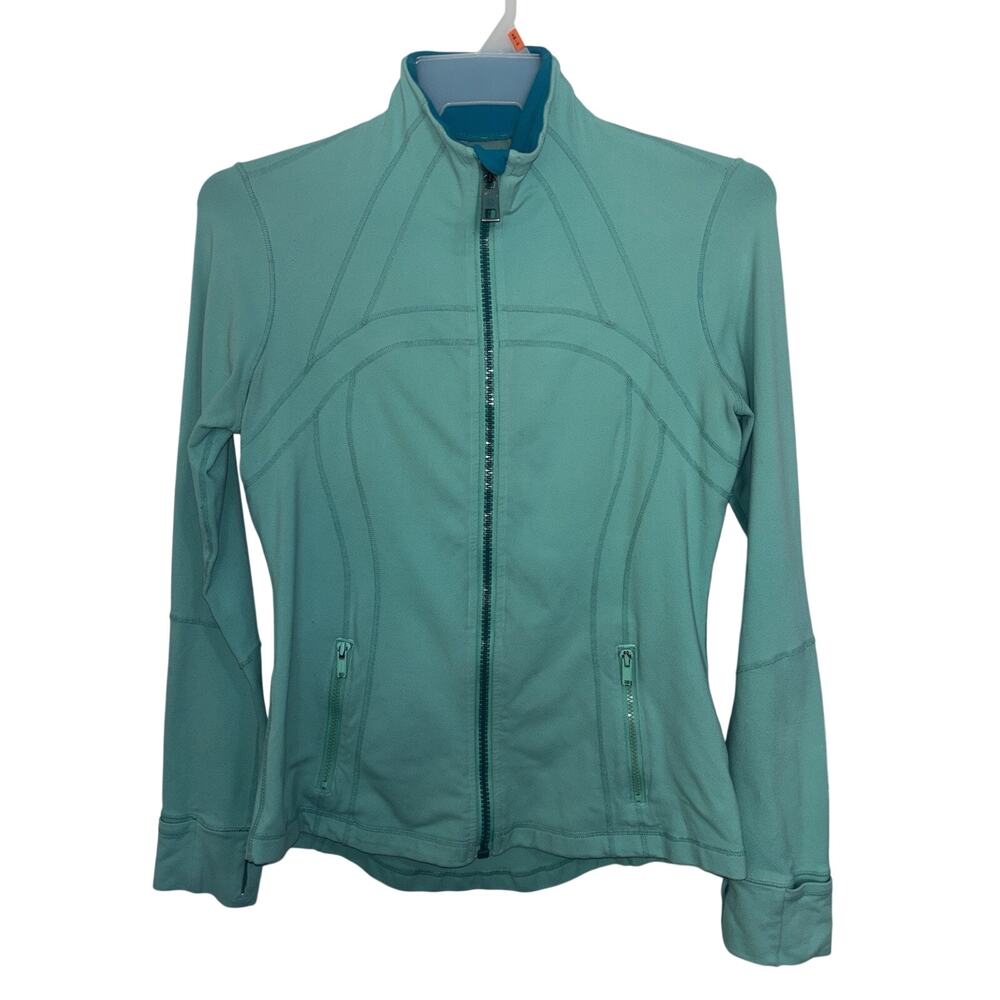 2010s Lululemon Jacket Hand Mittens Teal Blue Size 12 Back Ventilation